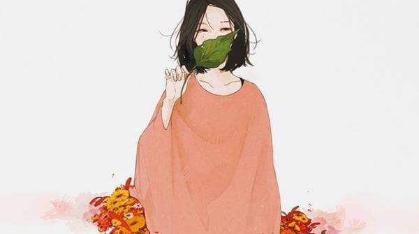 Fille-avec-pull-rose-et-une-rose